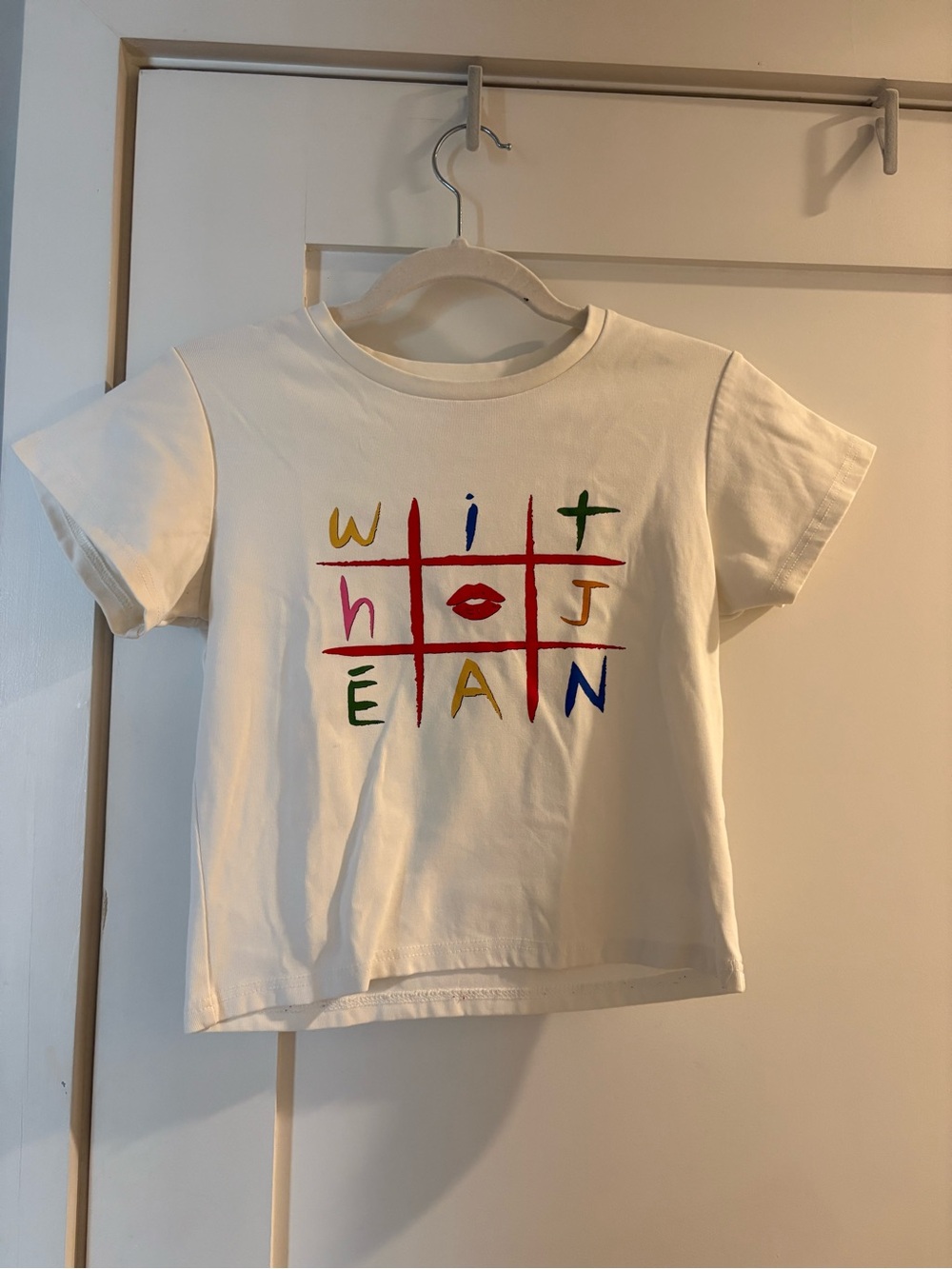 With Jean White Graphic Tee